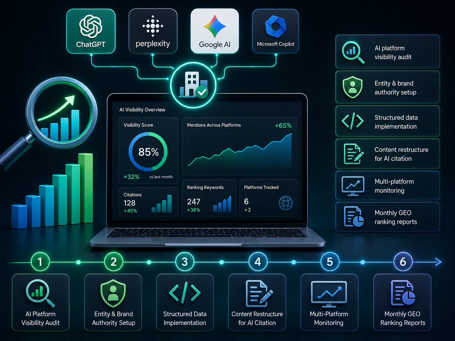 GEO optimization process for AI platforms