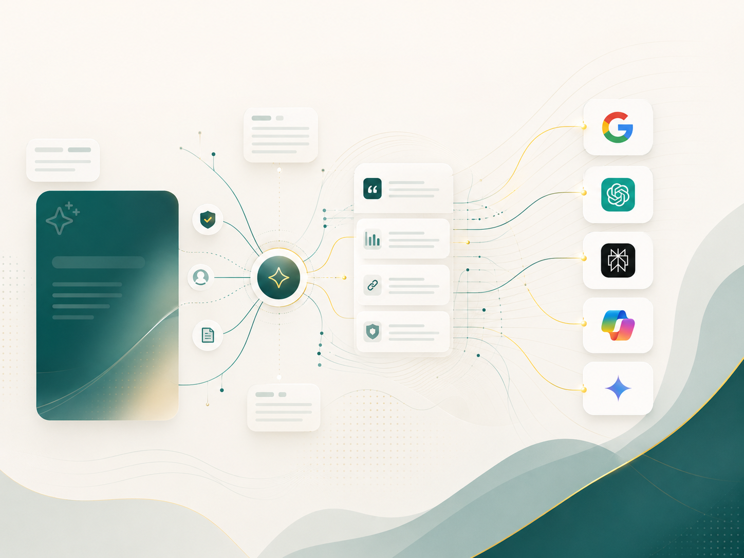 GrowingAI Generative Engine Optimization graphic showing AI citation visibility knowledge signals and answer engine discovery
