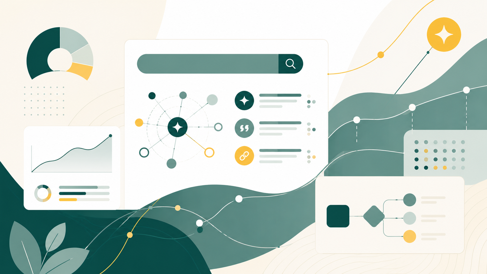 GrowingAI AI SEO services graphic showing GEO technical SEO content architecture AI digital PR and lead generation