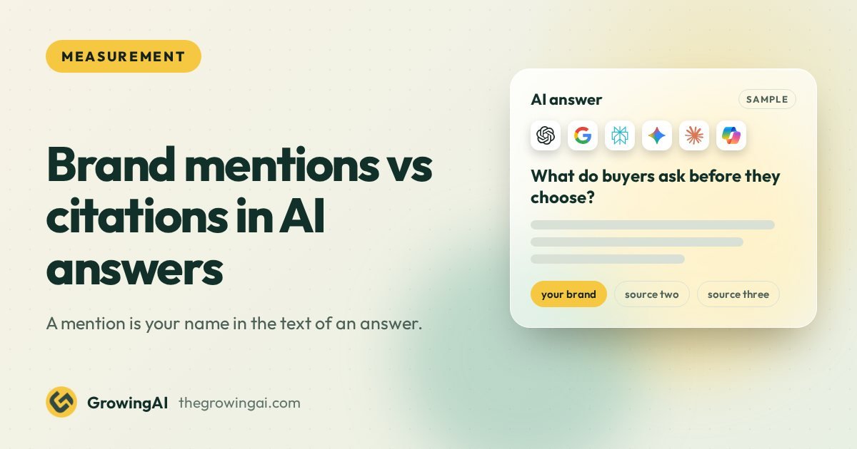 Brand mentions vs citations in AI answers: what each one tells you