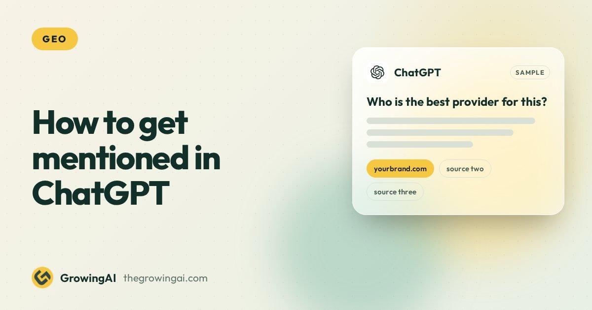 How to get mentioned in ChatGPT: what to do, what to skip