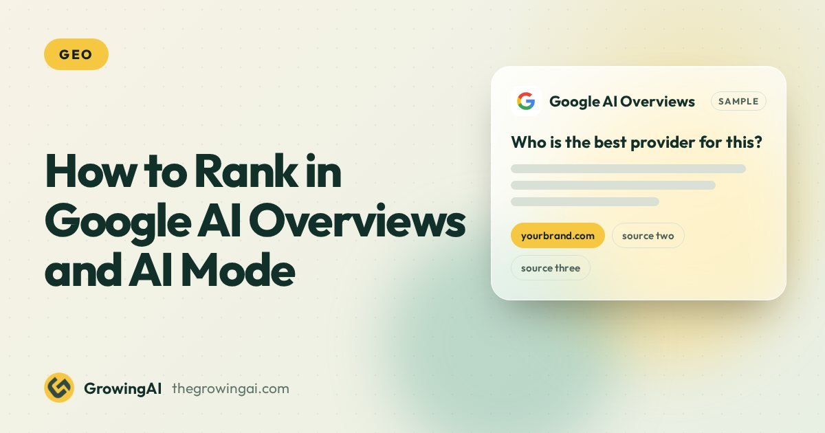 How to Rank in Google AI Overviews and AI Mode