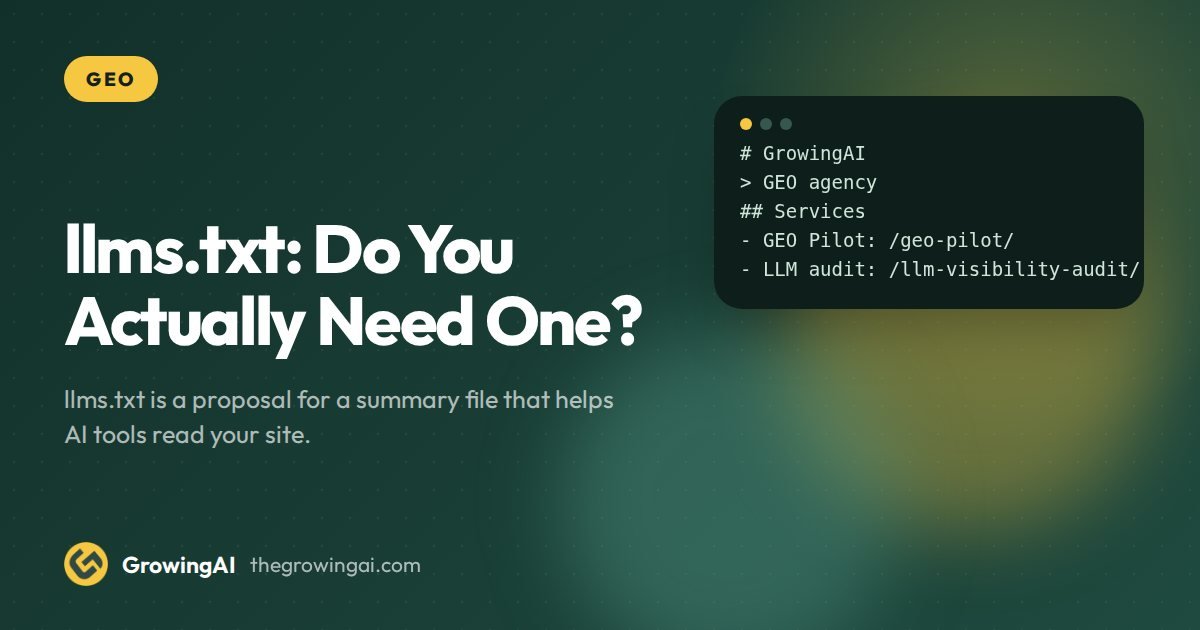 llms.txt: Do You Actually Need One?