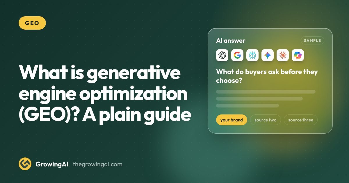 What is generative engine optimization (GEO)? A plain guide